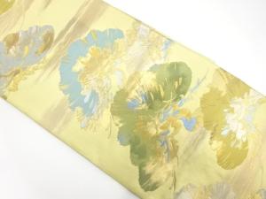 アンティーク　霞に笠松模様織り出し袋帯（材料）